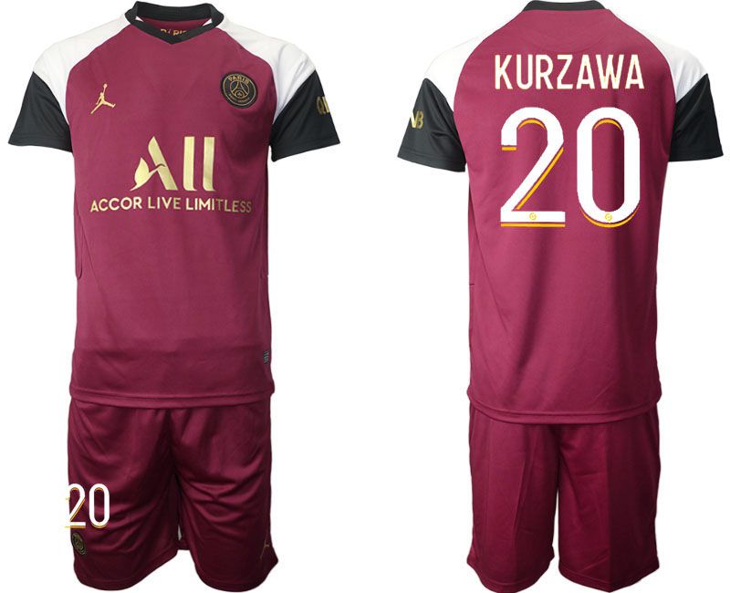 Men 2020-2021 club Paris St German away #20 red Soccer Jerseys->paris st german jersey->Soccer Club Jersey